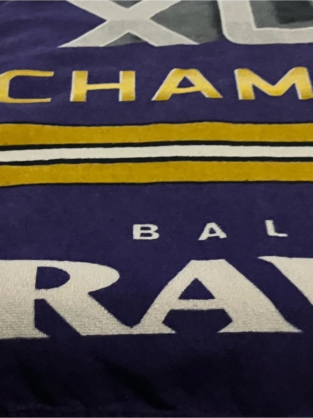 Super Bowl XLVII Champions Baltimore Purple & Gold Bath Towel